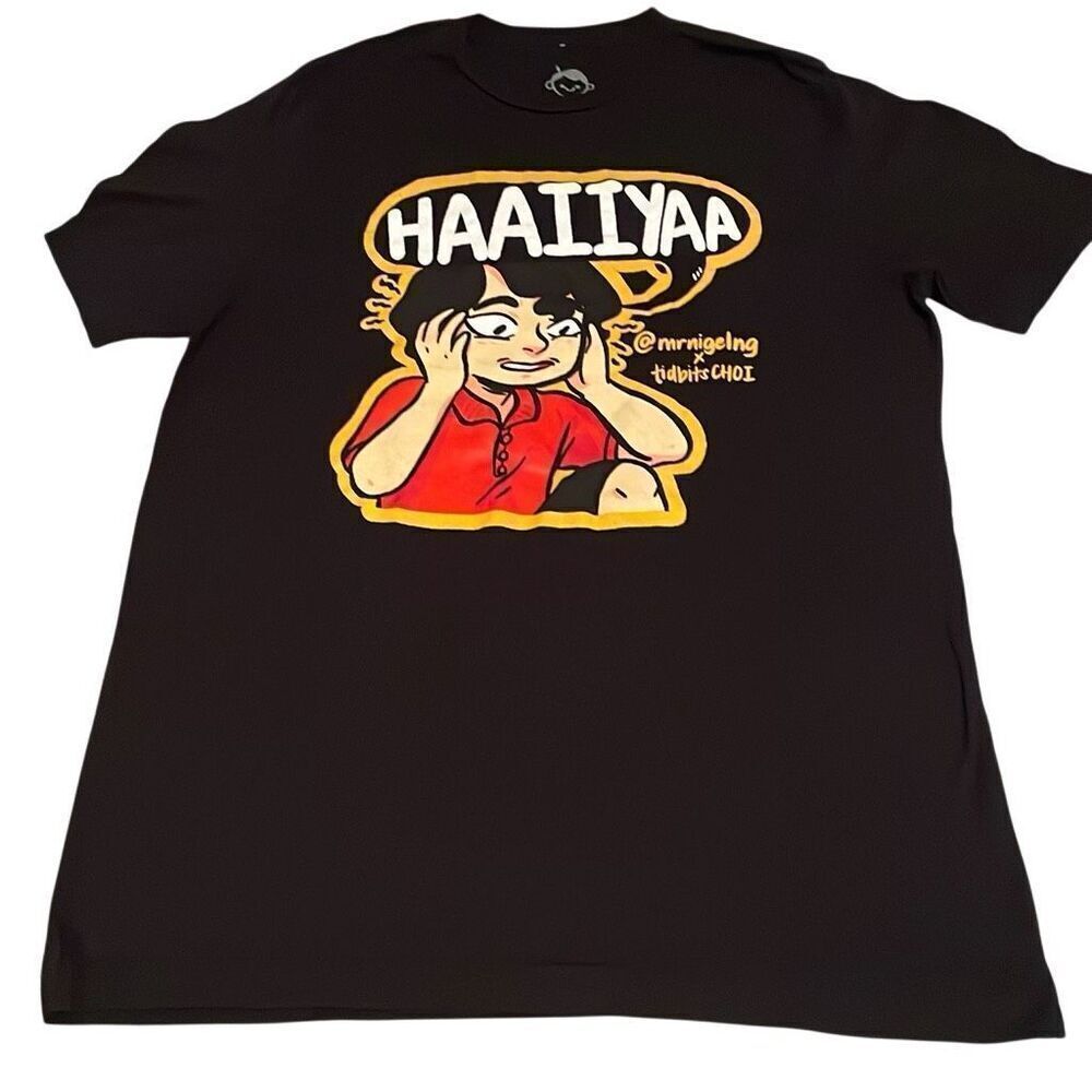 EUC Uncle Roger Black “Hai-ya” Short Sleeve Tee - Size Large